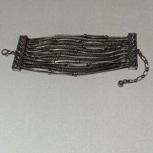 Multi Strand  Silver Bracelet